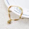 Pulseira Besta que Engole Ouro Shajin do Vietnã Novo Estilo Chinês Azul Queimado Estilo Étnico Francês Antigo Esmalte Pulseira de Nicho para Homens e Mulheres