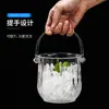 Cubo de Hielo Plástico Transparente Cubo de Hielo Comercial Cubo de Hielo Doméstico Resistente al Desgaste Acrílico Hotel Resistente a Caídas Engrosado Hielo Cerveza