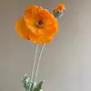 Flor de papoula flockada para piso transfronteiriça flor artificial Islândia adereços grandes de casamento decoração de casa janela sala de estar ornamentos