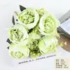 Flores Artificiales, Peonías de 7 Cabezas, Pequeño Ramo de Peonías Estilo Europeo, Ramos de Boda, Flores de Mesa para Hotel, Flores de Seda, Fabricante de Flores Artificiales
