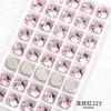 Yiwu Mayoreo Hebilla Plana Redonda Superior Accesorios de Costura Decoración de Bodas Accesorios Hechos a Mano Diamante de Cristal Cosido a Mano Fondo Plano Doble Agujero