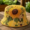 Colección de sitios web independientes transfronterizos nuevos de 2026: Sombrero de pescador y sombrero para el sol versátiles de arcoíris con estampado digital 3D y bordado acolchado, aptos para hombres y mujeres