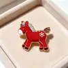 Transmisión en Vivo de Nuevos Broches, Serie Año del Caballo, Serie Zodiaco, Buena Suerte, Serie de Moda Estilo Coreano, Pines Exquisitos
