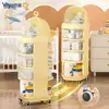 También estante de almacenamiento para artículos de bebé, gabinete de snacks, carriola de bebé, organizador de juguetes, almacenamiento móvil de varias capas para la sala de estar