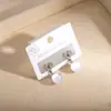 Pendientes de Perla Versátiles Estilo Retro Europeo y Americano, Pendientes de Acero Inoxidable con Diseño Creativo Simple Transfronterizo