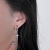 Cold style Cross Plain ring brincos nicho simples High sense brincos retro estilo neutro casal Acessórios Atacado