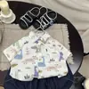 Camisas de Manga Corta para Niños, Camisas Florales para Niños, Tops Ligeros de Verano para Niños Estilo Hong Kong, Ropa de Verano para Bebés Niños Estilo Coreano, Moderno