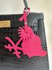 Bolso de Moda Creativo Saudí Colgante con Forma de Mapa de Árbol de Coco Llavero para Equipaje Encanto Exquisito Listo para Envío Venta al por Mayor