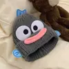 Sombrero de Pescado Feo para Mujer Otoño e Invierno Lana Estilo Coreano Que Muestra la Cara Pequeño Cálido Tejido Lindo Feo Divertido Protección para los Oídos