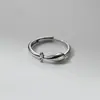 Anillo Pequeño de Pescado Pulido de Plata S925 Nalan, Anillo de Diseño de Nicho Estilo Ins Exquisito y Simple R03967