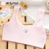Ropa interior de algodón puro para niñas en crecimiento de 7 a 15 años, sujetadores para niñas jóvenes, camisetas de verano para estudiantes de primaria y secundaria