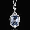 2024 nuevo Zhuangshang joyería cobre chapado en oro moda color imitación tesoro cuadrado diamante lujo collar colgante piedra 20*28