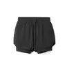 Pantalones cortos de running para hombre, doble capa, estilo dos piezas falsas, deportivos, fitness, transpirables, entrenamiento de baloncesto, pantalones de jogging americanos