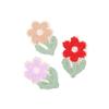 Accesorios de ropa de otoño e invierno chaquetas de plumas pegatinas de parches DIY nuevo creativo peludo poste de árbol flor de seis pétalos pegatinas de tela bordadas