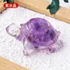 Pedra Crua de Cristal Natural Gotejamento de Cola Pequenas Tartarugas Enfeites Artesanato de Cristal para Casa Enfeites de Decoração para Carro Casa Mesa