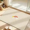 Tapete de chão para banheiro com estampa de desenho animado, absorvente e à prova de respingos, adequado para uso no banheiro, lavabo e na entrada, e também é resistente à sujeira e antiderrapante