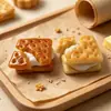 Árvore de biscoito recheada simulada ornamento de micro cena resina DIY ímã de geladeira pingente material de decoração
