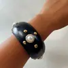 Pulsera de Madera Geométrica Multifacética Estilo Étnico Retro Transfronterizo Yongge Jewelry con Perlas de Imitación Incrustadas Diseñadas