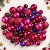 Bolas de Natal 3/4/5cm/6cm Pacote Misto Conjunto de 10 Peças Decoração de Natal Bola Colorida Bola de Plástico Revestida
