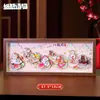 Año del Caballo Festival de Primavera Lindo Ocho Caballos Imagen Marco de Fotos DIY Adorno Estilo Chino Sala de Estar Entrada Pintura Tridimensional Souvenir Chino