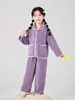 Pijama para Niños Otoño e Invierno Nueva Ropa de Casa Infantil Forro Polar y Engrosado Niños Medianos y Grandes Niñas Pequeñas Traje Térmico de Terciopelo Austriaco