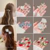 Versión coreana de pinza para el cabello con forma de mariposa, nueva pinza con diamantes de imitación y pico de pato, pinza para el cabello con red roja y flequillo, pinza para el cabello de niña dulce, accesorios para el cabello