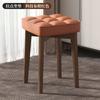 Madera Maciza Bolsa Suave Taburete Cuadrado Silla de Comedor Taburete para el Hogar Silla de Madera China Nueva Taburete de Mesa Apilable para Sala de Estar