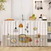 Cortina para Cubrir Desorden de Gabinete, Cortina de Puerta, Cortina para Cubrir Gabinete de Cocina, Cortina de Tirar, Zapatero, Cortina a Prueba de Polvo para Armario, Cortina de Tela sin Perforaciones