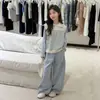 Pantalones de niña para primavera y otoño 2026, nuevo estilo, pantalones casuales de pierna ancha para niñas, modernos y deportivos para niños mayores