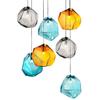 Candelabro moderno de cristal de color lámpara personalizada para comedor decoración de barra mostrador chandelier de piedra con forma creativa