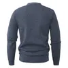 Novo Suéter Masculino Versátil Outono/Inverno 2026, Estilo Europeu e Americano, Forrado com Lã, Quente, Casual, Solto, Cardigan de Tricô Estiloso