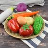 Colección de Verduras de Plástico Simuladas Zanahoria Maíz Pimiento Modelo Decoración Adornos para Sesión de Fotos Accesorios Juguetes para Niños Pequeños