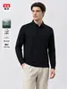 [Estiramiento Modal] Camisa Polo de Manga Larga para Hombre, Top Antibacterial 10A para Negocios Casual, Nueva Colección de Otoño, Camiseta con Cuello