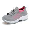 Explosiones Transfronterizas Zapatos de Mujer Antideslizantes Mejorados Talla Grande Zapatos para Madres Zapatos tipo Calcetín Casual Tejido Volador Zapatos de Mujer Zapatos que se Mueven para Mujer