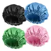 Touca de banho feminina, elástica reutilizável, touca de banho para cabelo para homens e mulheres, touca de banho à prova d'água de camada dupla para meninas, banho de spa