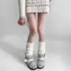 Meias de Seda Branco Pérola com Laço Estilo Ballet Doces Japonesas Meia-calça Branca Pura Meias Base JK Lolita