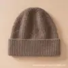 Gorro Quente de Inverno 100% Caxemira, Gorro de Tricô Espesso de Quatro Fios Unissex, Gorro à Prova de Frio para Orelhas para Uso Externo
