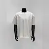 Camiseta Blanca para Hombre con Diseño de Cuello en V, Verano de Alta Gama Cleanfit Manga Corta Estilo Americano Peso Pesado Media Manga
