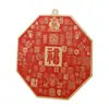 Latão Embutido Redondo Oficial Celestial Bênção Óleo Vermelho Ornamentos Oitavado Oficial Celestial Bênção Pingentes Artesanato Doméstico Pingentes