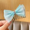 Bow Children's Hair Comb Women's Bangs Comb Baby's Back of Head Broken Hair Finishing Artifact Internet Red Hair Card Headwear Mulheres