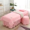 Bha+ Algodón Lavado Encaje Cama de Belleza Cubierta Cuatro Piezas Jabón Corporal Masaje Terapia de Masaje Cama Cubierta Suministros