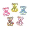 Colgante con Gancho para Oreja Symphony Colgante de Oso Pendientes Resina Galvanoplastia Pegamento Cremoso Color AB Llavero Accesorios para Funda de Teléfono Móvil