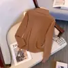 Camiseta térmica de manga larga adelgazante para mujer, Otoño e Invierno, Color Sólido Versátil, Capa Base Cálida