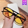 Gafas de sol retro de doble haz cuadradas en forma de T 2023, nuevas gafas de sol de moda de verano, gafas de aviador delgadas de cara grande