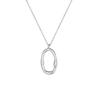 Aço titânio geométrico corrente criativa moda simples irregular oval oco popular estilo nacional joias atacado
