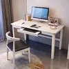 Escritorio de Madera Maciza Escritorio para Computadora en Casa con Bandeja para Teclado Apartamento Pequeño Estudio Escritorio de Oficina Simple y Moderno Escritorio para Escribir de Adultos