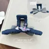 Pinza para el Cabello de Acetato de Moda, Estilo Niche con Moño, Pasador de Mezclilla para Recogidos en la Parte Trasera de la Cabeza, Accesorio para el Cabello Saturno Tiburón para Mujer