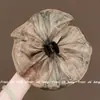 Pinza para el Cabello de Tela Tie-Dye Vintage Estilo Francés para Mujer, Elegante Pinza para Cola de Caballo con Acabado de Alta Gama, Accesorio para el Cabello de Color Sólido para la Parte Trasera de la Cabeza