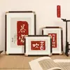 Novo Estilo Chinês Porta-Retrato Frases de Texto Pintura em Rolo Sala de Estar Quarto Rolo de Tela Porta-Retrato de Pendurar Qing Yun Zhi Ornamento Inspirador