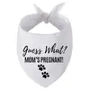 Pañuelo Exclusivo Transfronterizo para Perro Mascota Toalla para Babas de Mamá Embarazada Anuncio Oficial de Embarazo Bufanda para Mascota